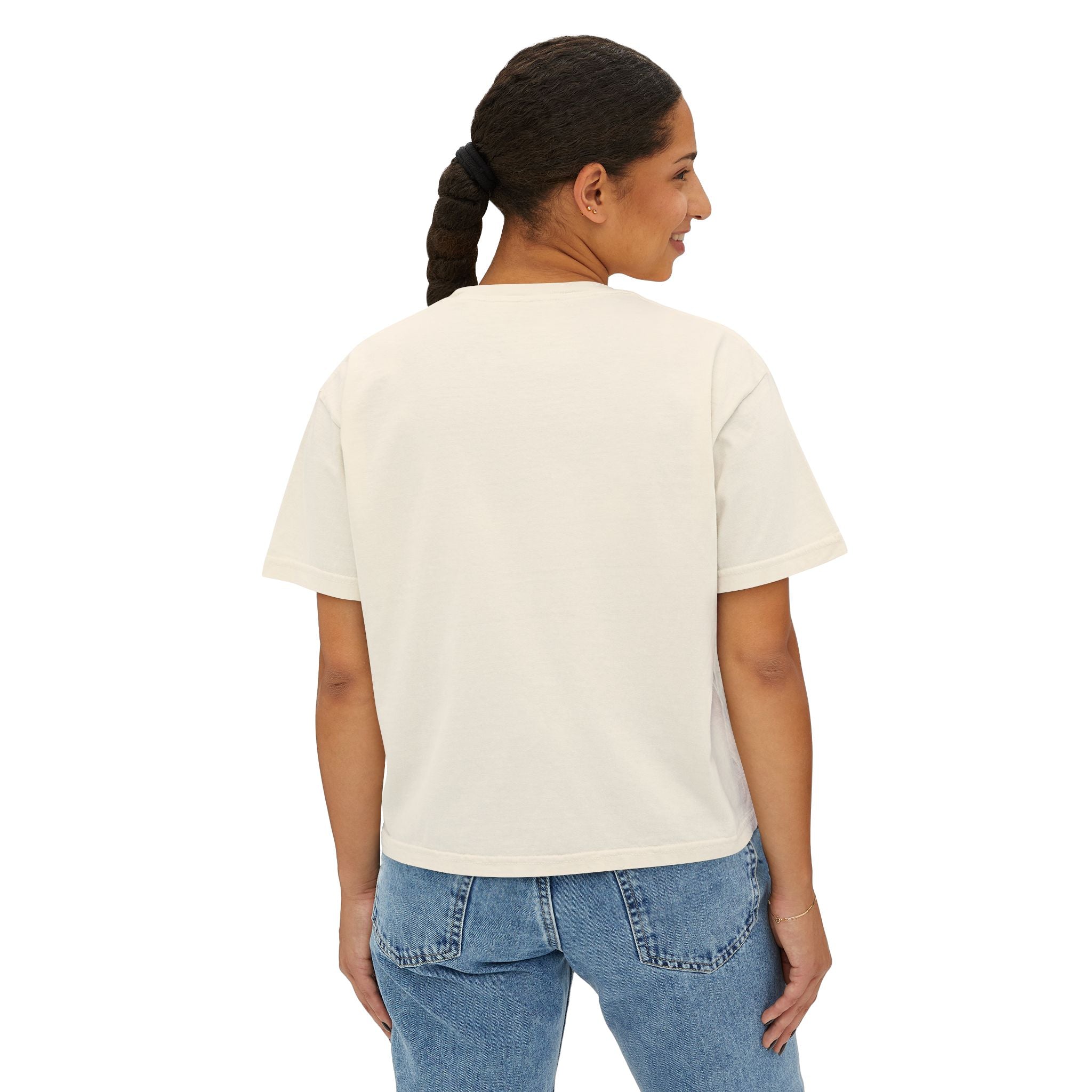 Paw Print Paradise Women's Boxy Tee – Oversized Comfort Fit T-Shirt