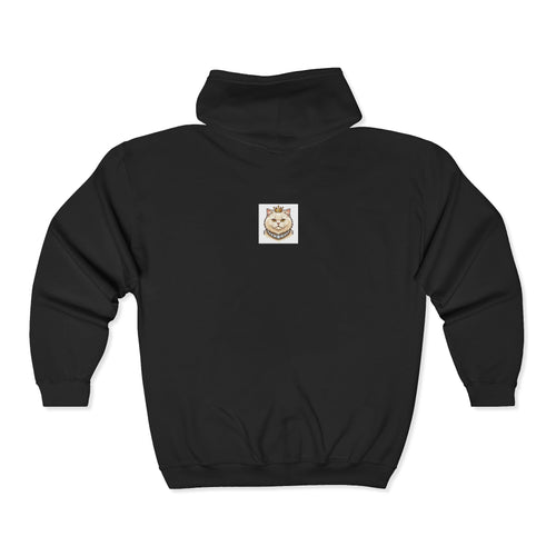 Paw Print Paradise Unisex Full Zip Hoodie – Heavy Blend Fleece Sweatshirt