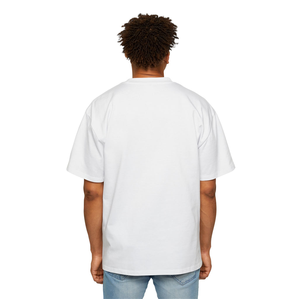 Paw Print Paradise Men's Heavy Oversized Tee – Premium Boxy Fit T-Shirt