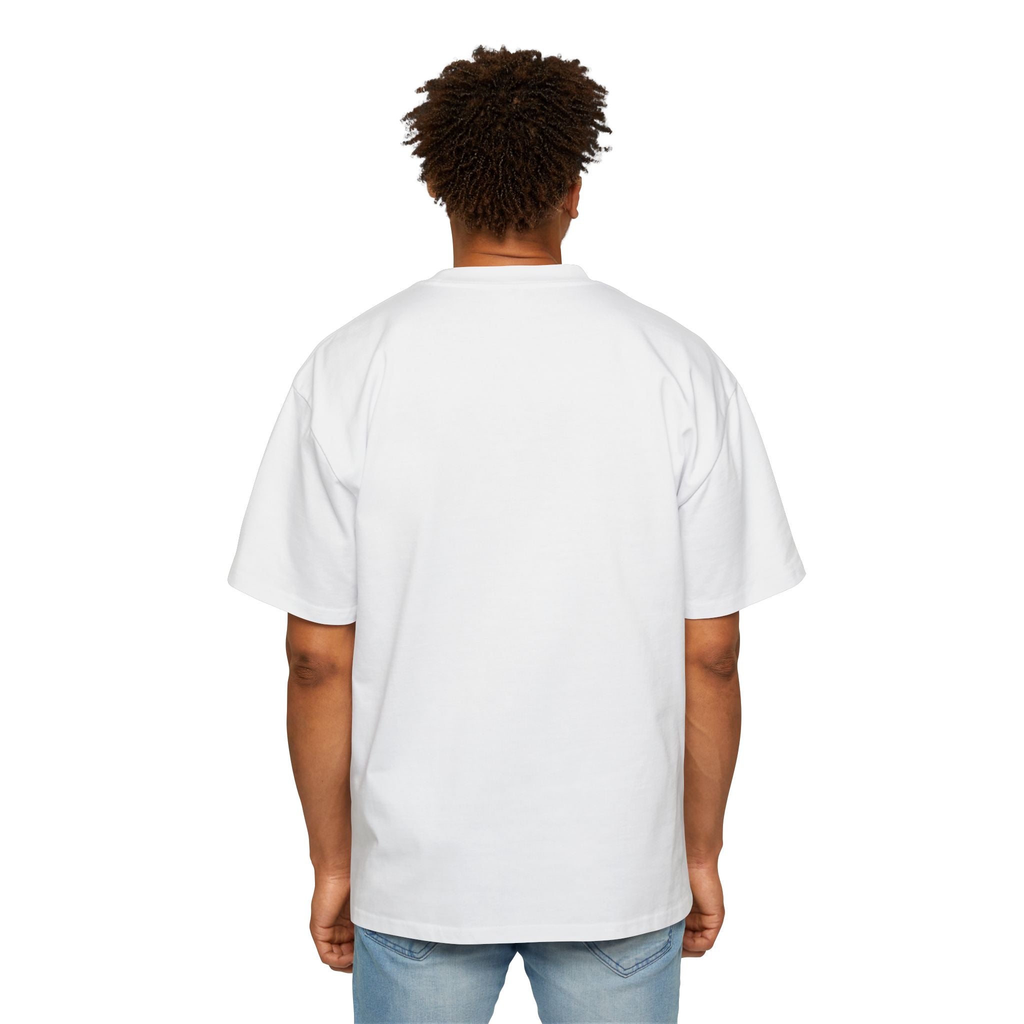 Paw Print Paradise Men's Heavy Oversized Tee – Premium Boxy Fit T-Shirt